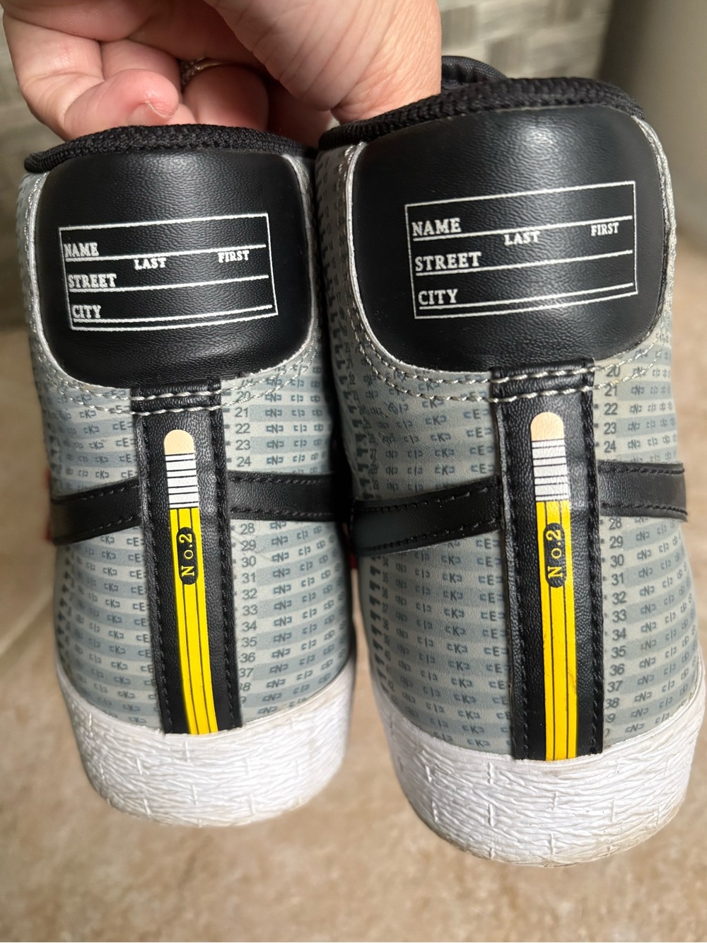 RARE🔥 Nike Blazer High Premium SB SCANTRON Exam Test 6.5Y 318705-004 Black Red